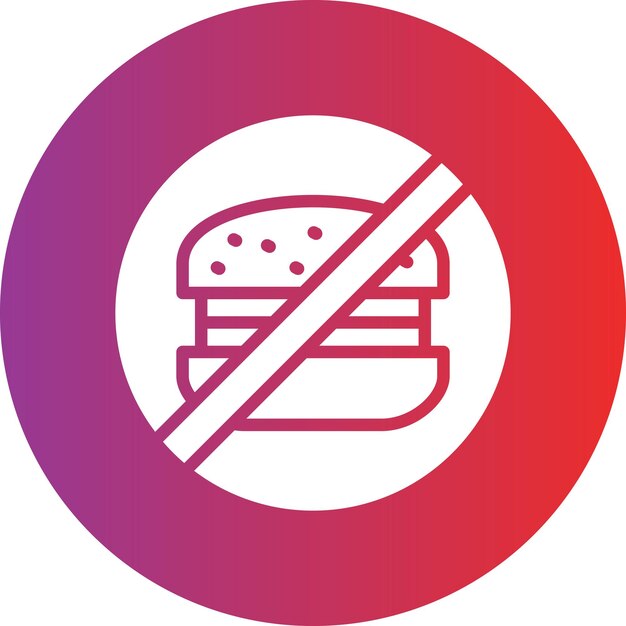 No Fast Food Icon Style