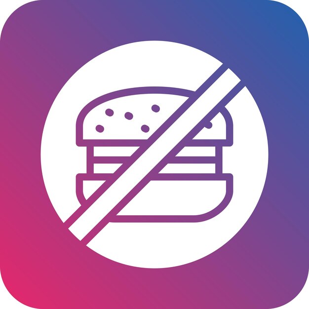 No Fast Food Icon Style