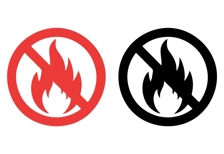 Vector no fire prohibition sign