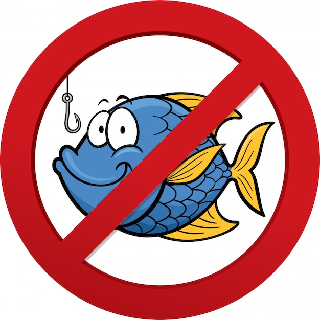 Vector no fishing sign