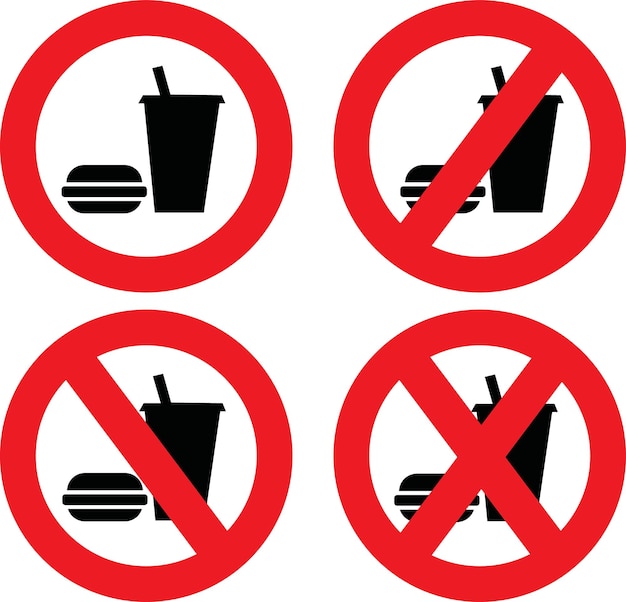 No Food And Drink Sign Isolated Background