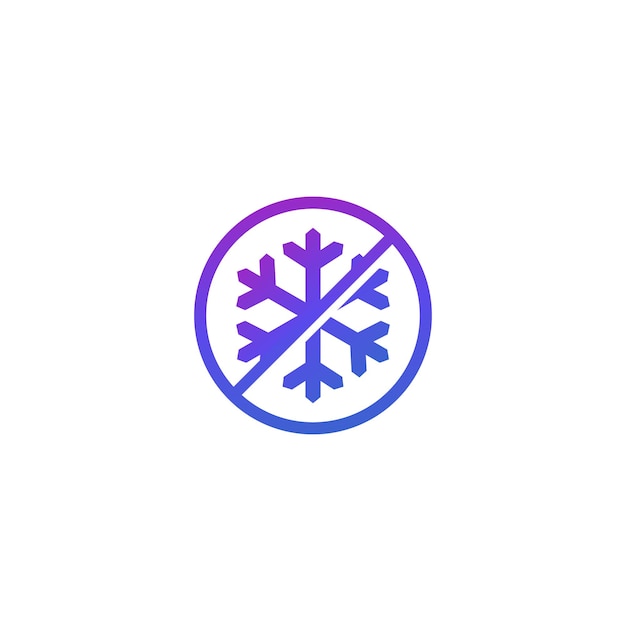 No frost icon with snowflake