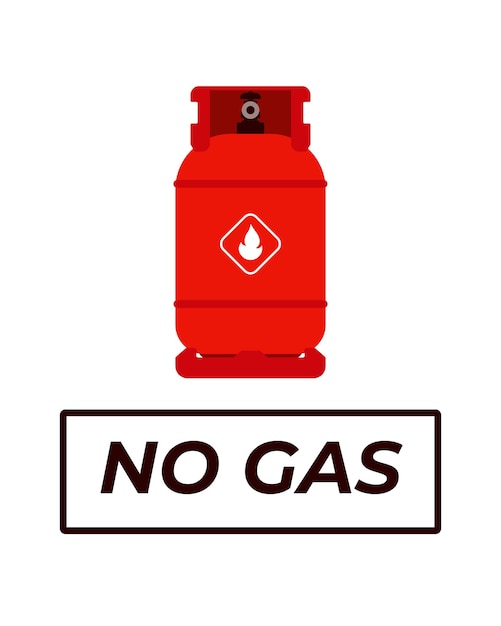 No gas concept. Flat style.