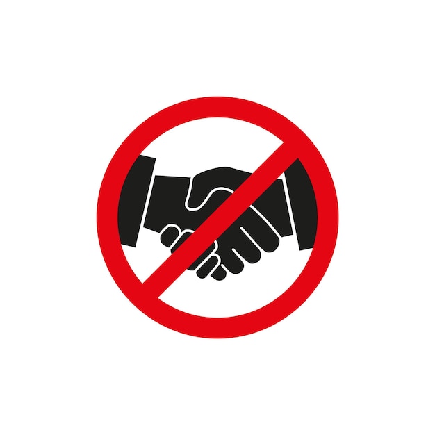 No Handshake icon Vector illustration No dealing No collaboration