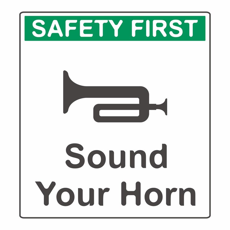 Vector no honking allowed flat logo