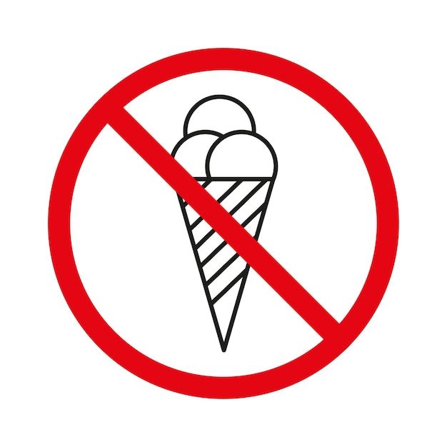 No ice cream sign Vector illustration EPS 10 Stock image