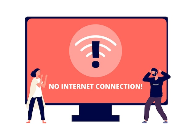 Vector no internet connection