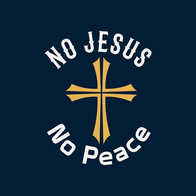 Design della maglietta no jesus no peace