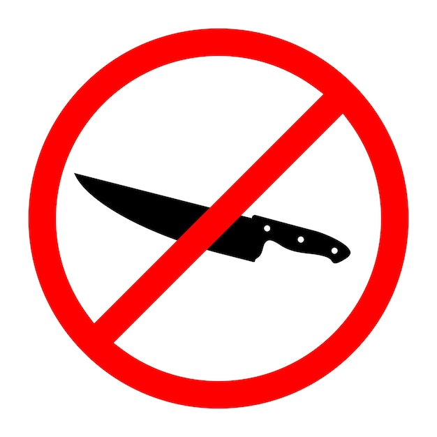 No Knife sign Vector illustration