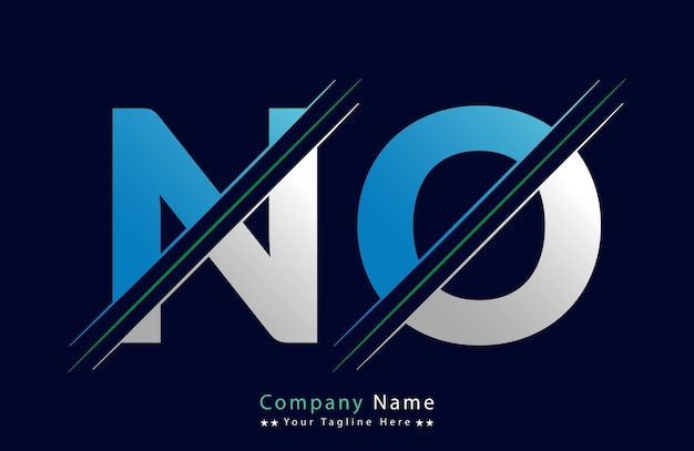 NO Letter Logo Template Illustration Design
