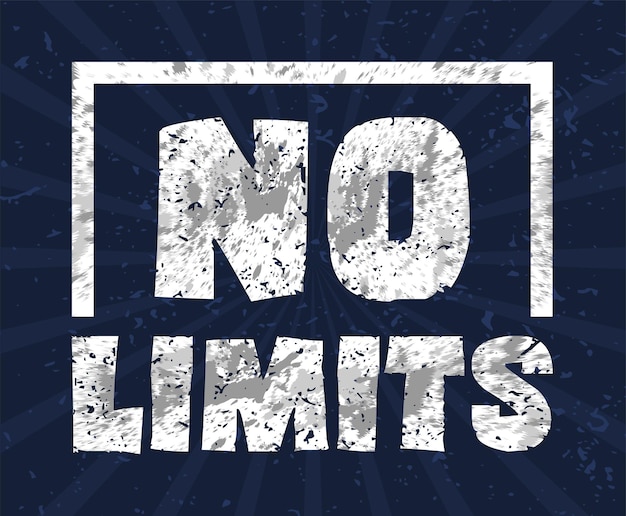No limit typography poster and apparel print design
