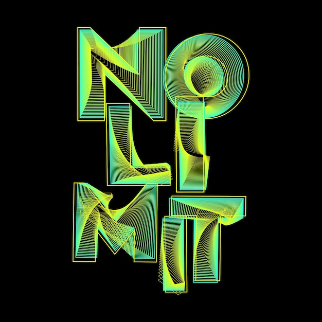 no limit typography for poster t shirt banner and others