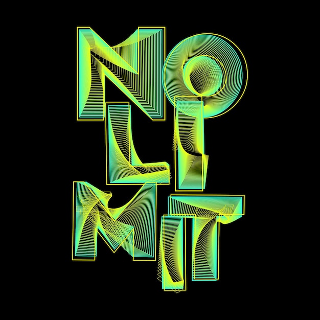 Vector no limit typography for poster t shirt banner and others