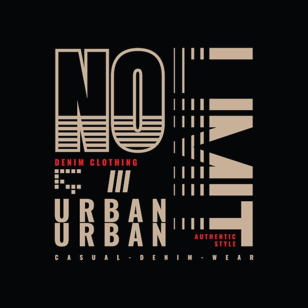 No limit typography tshirt and apparel design