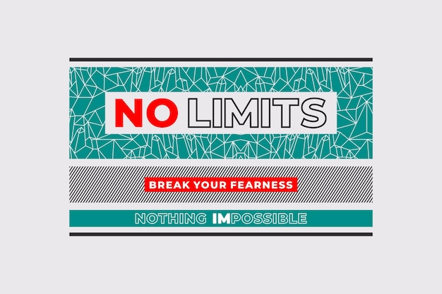 No limits typography abstract design vector illustration