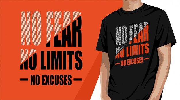 No limits typography t-shirt design