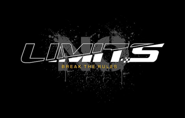 NO LIMITS typography t shirt and other uses.