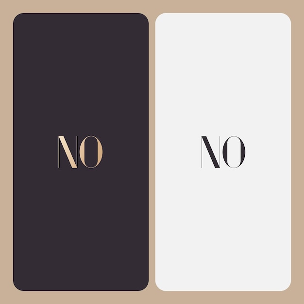 NO logo design vector image