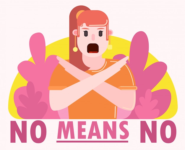 Vector no means no concept illustration