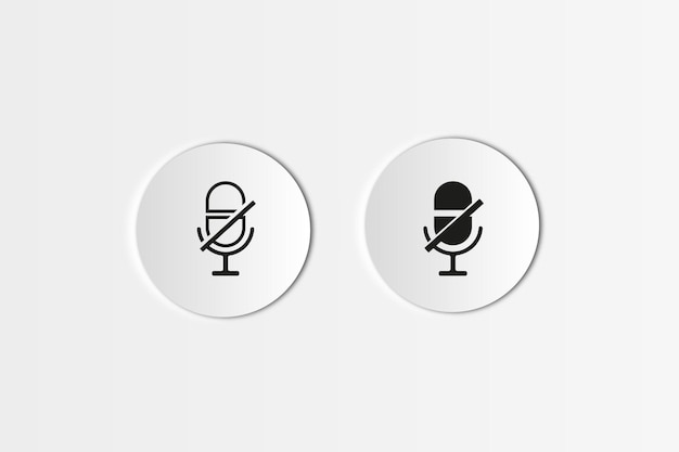 No microphone icon sound mic off symbol voice mute sign web app ui icon mobile application icons