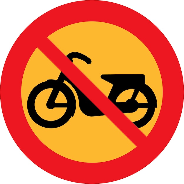 No Motorcycles Vector Road Sign Color Graphics Of International Road Sign In Transport