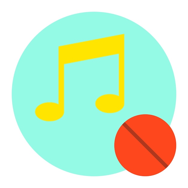 Vector no music icon