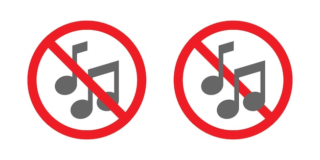 no music and no sound vector stock