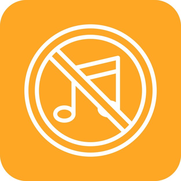 No Music vector icon illustration of Library iconset