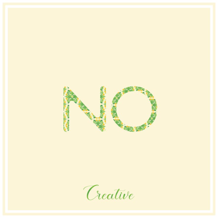 वेक्टर no natural green logo latter logo design vector illustration creative logo minimal logo monogram