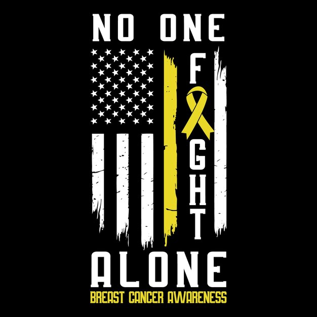 Дизайн рубашки No One Fight Alone