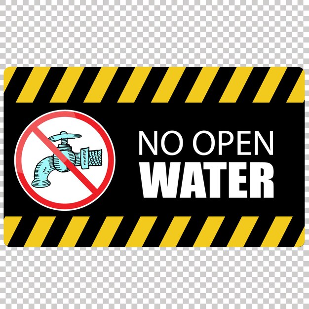 No open water sign and sticker vector