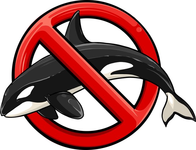 No orca sign icon vector