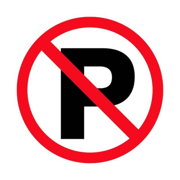 No parking icon vector design