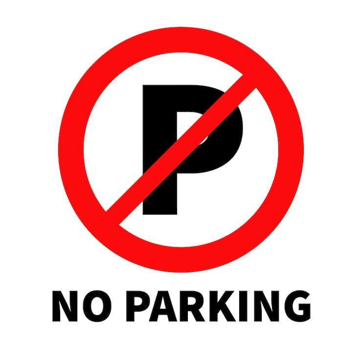 Vector no parking sign vector eps10 illustration