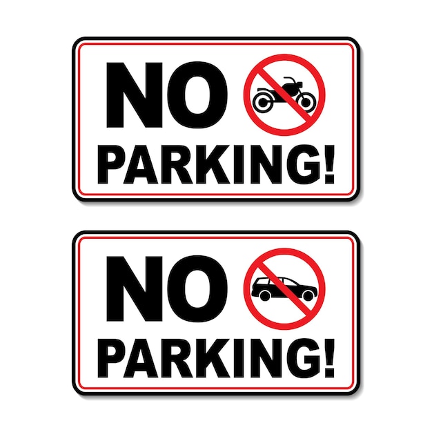 No parking sign vector illustration