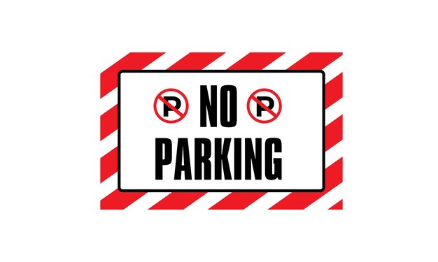 Vector no parking sign vector