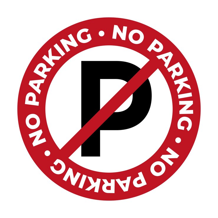 Vector no parking vector sign. traffic parking ban sign. traffic parking prohibited sign.