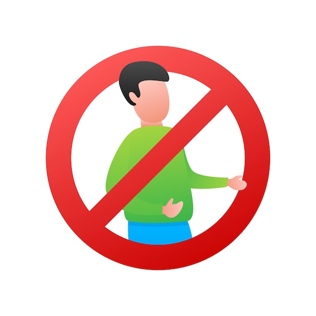 Vector no people sign no man vector stock illustration