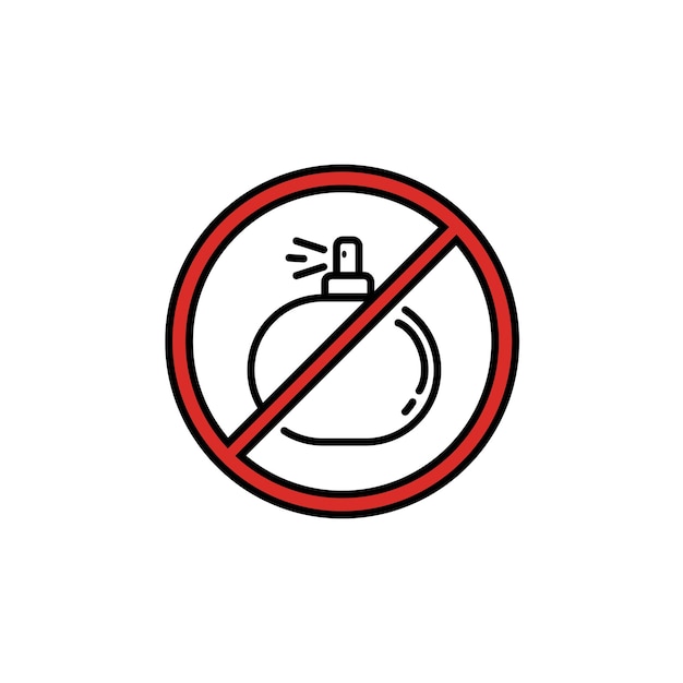 No perfume sign icon