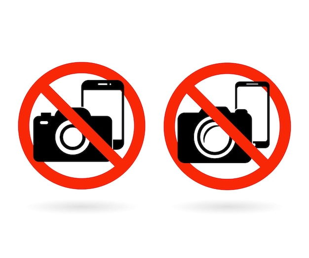 No phone call sound and camera ban Sign or Photo and phone forbidden warning sign