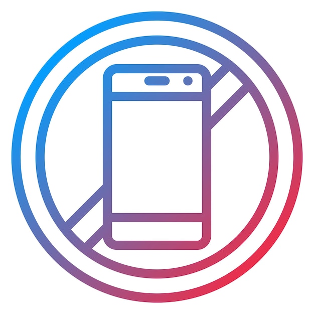 Vector no phone icon style