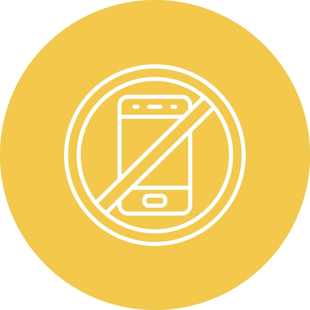 No Phone icon vector image Can be used for Cinema