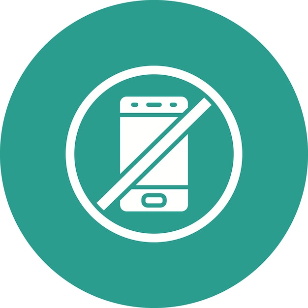 No Phone icon vector image Can be used for Cinema