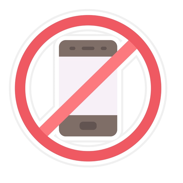 No Phone icon vector image Can be used for Cinema