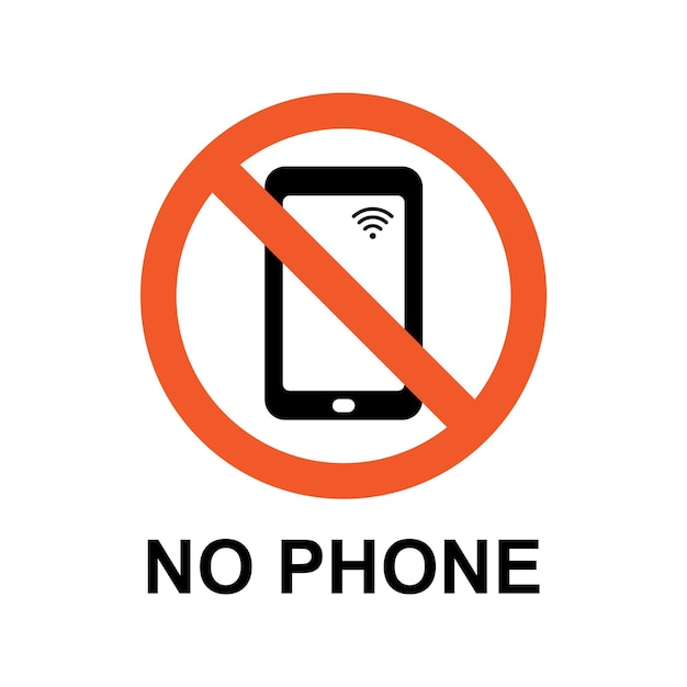 No phone sign No talking and calling icon vector illustration