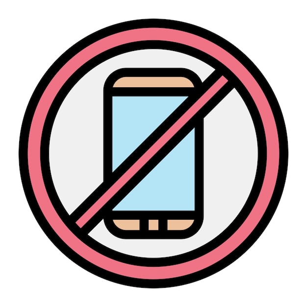 No phone Vector Icon Design Illustration