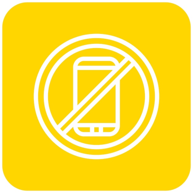 No phone Vector Icon Design Illustration