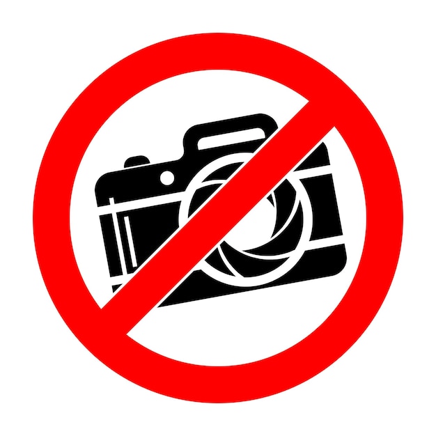 Vector no photo camera sign vector illustration