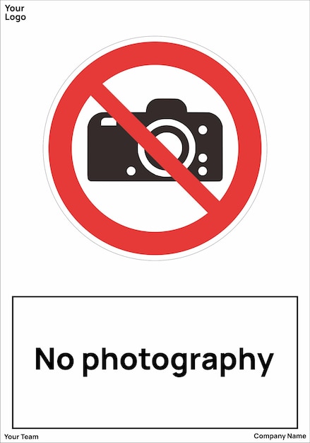 Никаких фотографий, знаки, символы, стандарт ISO 7010