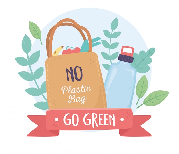 No plastic bag and bottle foliage environment ecology